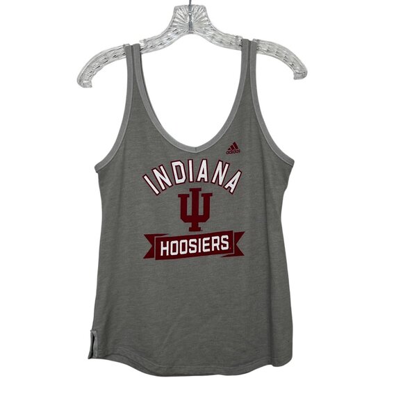 Adidas Indiana Hoosiers Tank Top Womens Small Gray Activewear Fanwear - Picture 1 of 10